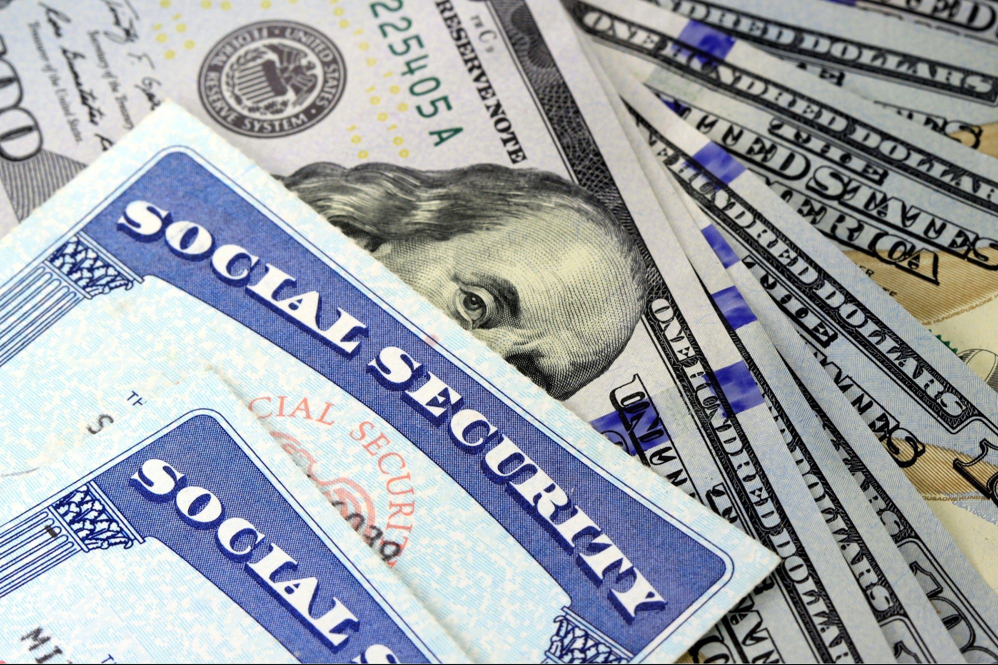 Social Security Card and Money
